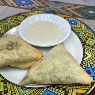 two pastries on a plate