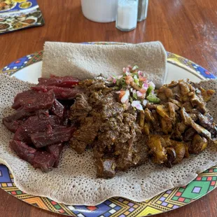 Ethiopian Spicy Beef Stew (with beets and spicy mushrooms)