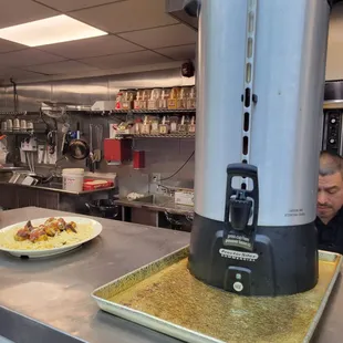 food counter and free tea