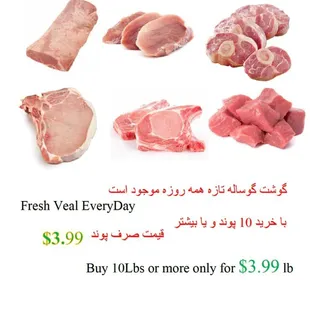 Specials on meats