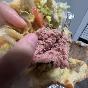 Gyros Cheese Burger Mix Sandwich