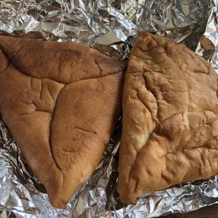 Spinach pie - might have been nice without garlic sauce