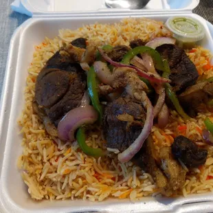 Goat special with rice