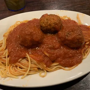 Spaghetti with meatballs