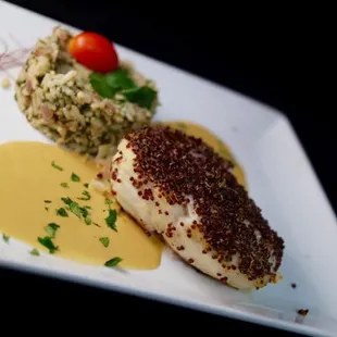 Quinoa Encrusted Seabass