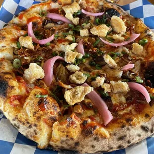 Pork and Kimchi Pizza