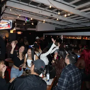 a group of people at a party