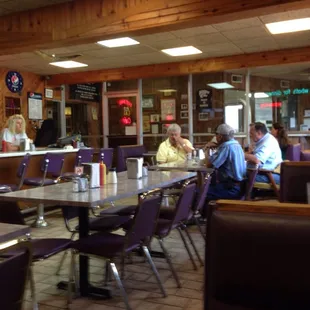 Interior shot. Classic cafe.