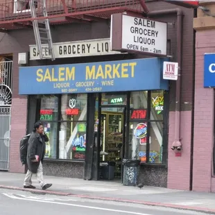 a man walking down the street