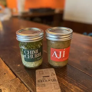 Condiments for sale ($8.50 each)