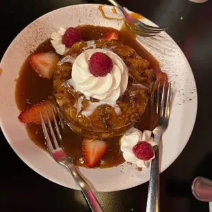 Yummy bread pudding.