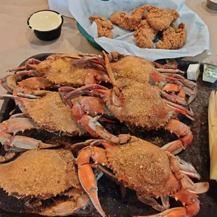 crabs on a platter