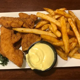 Chicken tenders and fries