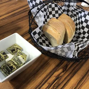Complimentary bread and butter