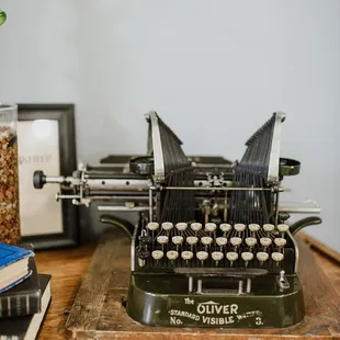 Come check out the vintage typewriters in the shop, and type out a note of your own!