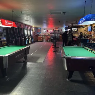 Pool tables, darts etc