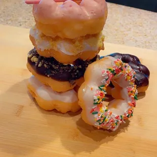 Tower of delicious mochi donuts 3