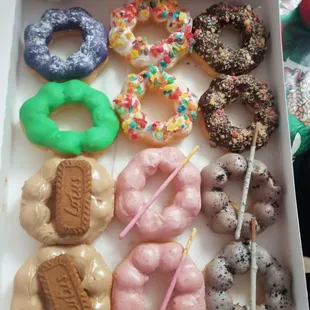 a box of assorted donuts