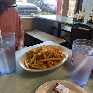 My view of the side order of fries.
