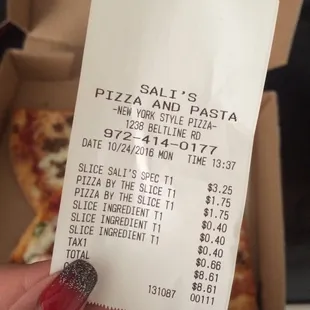 Extra ingredients are 0.40$