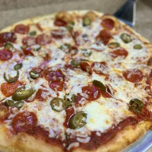 Jalapeño and Pepperoni Pizza