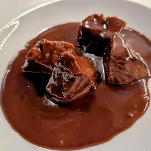 Beef stew in dark ale and chocolate