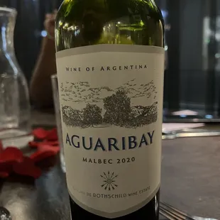 a bottle of aguaribay
