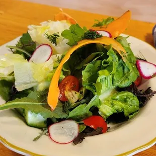 Side salad with lots of fresh dill