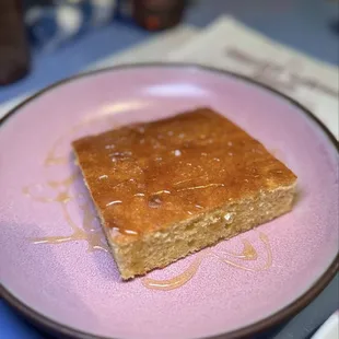 Cornbread that's served with the Polynesian baby back ribs