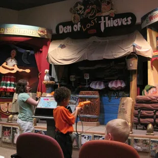 An interactive shooting game.