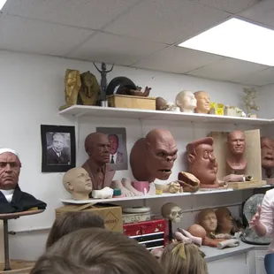 The room with the clay masks.