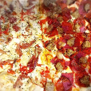 Half Chicken and Asiago with Half Italian meats :)