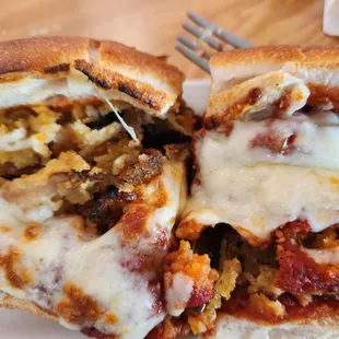 Eggplant parm sub