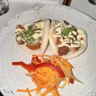COCONUT SHRIMP BUN (pickled vegetables on the side)
