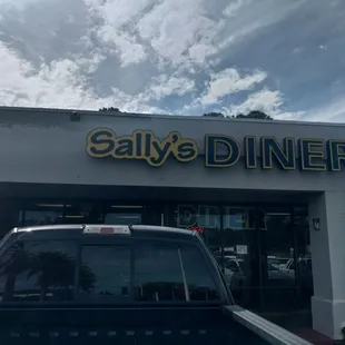 Front of the business. Middle of a strip mall