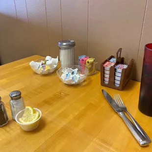 Casual table setting.