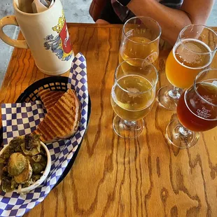 Beers and sandwiches