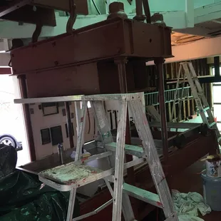 Prepping and cleaning the Apple press for the upcoming season ...