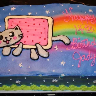 She totally missed the space/rainbow theme altogether.