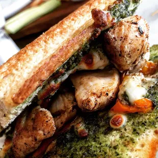 Grilled chicken and basil sandwich. very tasty