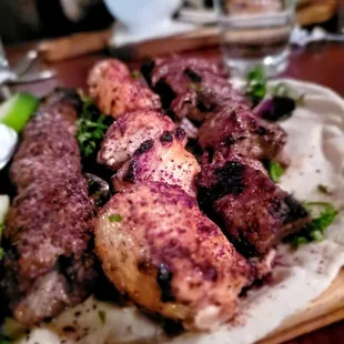 Mixed grill. Bland outside of the thing resembling kofta. Was missing the grilled onion.