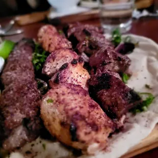 Mixed grill. Bland outside of the thing resembling kofta. Was missing the grilled onion.