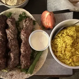 Kafta Kabab Platter