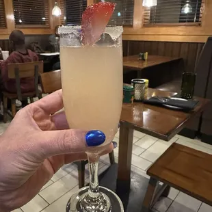 Strawberry Prosecco margarita