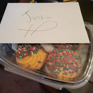 Yummy holiday cookies from Sal &amp; Mich! Thank you so much &amp; merry Christmas!