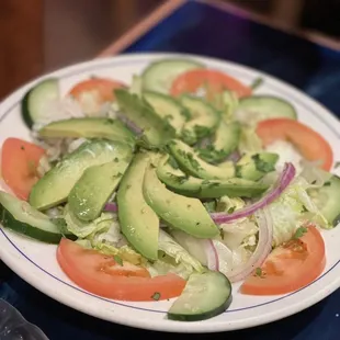 a plate of salad