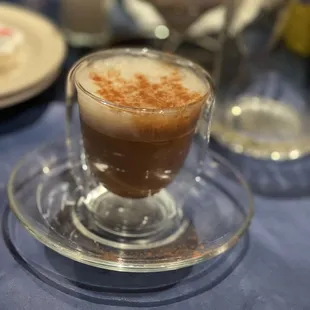 a cup of cappuccino