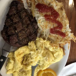 Steak and Steak and Two Eggs Breakfast