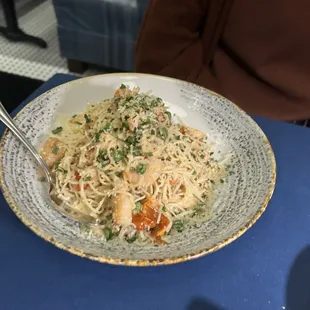 Lobster shrimp pasta