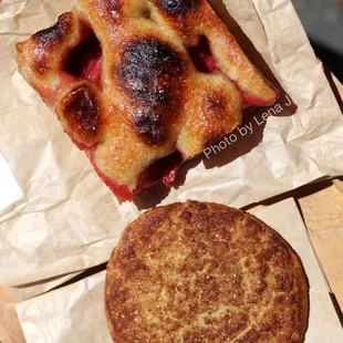 Sweet Focaccia ($4?) and Onion Cookie ($3)